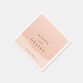 シンプル赤面ズパーソナライズされたナ結婚プキンス スタンダードカクテルナプキン (角)