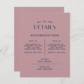 シンプル赤面ネービ結婚ーズ詳細囲い エンクロージャーカード (正面/裏面)