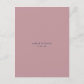 シンプル赤面ネービ結婚ーズ詳細囲い エンクロージャーカード (裏面)