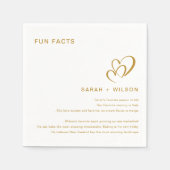 シンプル赤面ハート結婚のおもしろい事実 スタンダードカクテルナプキン (正面)