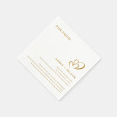 シンプル赤面ハート結婚のおもしろい事実 スタンダードカクテルナプキン (角)