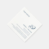 シンプル赤面ハート結婚のおもしろい事実 スタンダードカクテルナプキン (角)