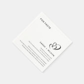 シンプル赤面ハート結婚のおもしろい事実 スタンダードカクテルナプキン (角)