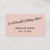 シンプル赤面ピカジュアルンクRSVPエンクロージャカード エンクロージャーカード (裏面)