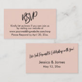 シンプル赤面ピカジュアルンクRSVPエンクロージャカード エンクロージャーカード (正面/裏面)