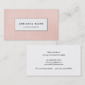 シンプル赤面ピスタイリッシュンクフェイクリネン美しいスパ 名刺 (正面/裏面)