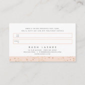 シンプル赤面ピンクと金ゴールドピパーソナライズされたーチ 紹介カード (裏面)