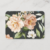 シンプル赤面ピンクのシック小さな結婚詳細カード エンクロージャーカード (裏面)