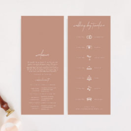 シンプル赤面ピンクのモダン結婚式のタイムライン