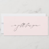 シンプル赤面ピンクエレガントモダンギフト証明書 (正面)