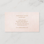 シンプル赤面ピンクスタイリッシュミニマル 名刺 (裏面)