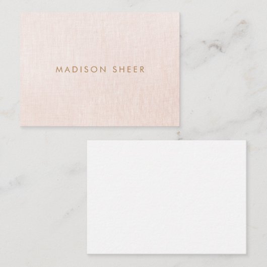 シンプル赤面ピンクスタイリッシュミニマルSqu ノートカード (正面/裏面)