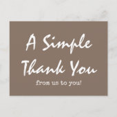 シンプル赤面ピンクビジネスサンキュー ポストカード (正面)