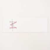 シンプル赤面ピンクモノグラムモダンスクリガーリープ ヨガマット (正面(横))