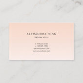 シンプル赤面ピンク手書き筆跡 名刺 (裏面)