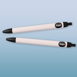 シンプル赤面ピンク 黒ボールペン