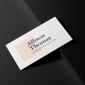 シンプル赤面ミニマル/ピーチスクエアモダン 名刺