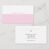 シンプル赤面モダンピンクアンドホワイトプロフェッショナル 名刺 (正面/裏面)