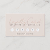 シンプル赤面モダンピンクモノグラムフェミニンロゴ 名刺 (裏面)