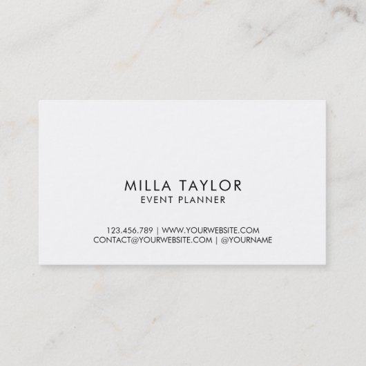 シンプル赤面モダンピンクモノグラムフェミニンロゴ 名刺 (裏面)