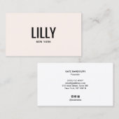 シンプル赤面モダンピンク美しいサロン 名刺 (正面/裏面)