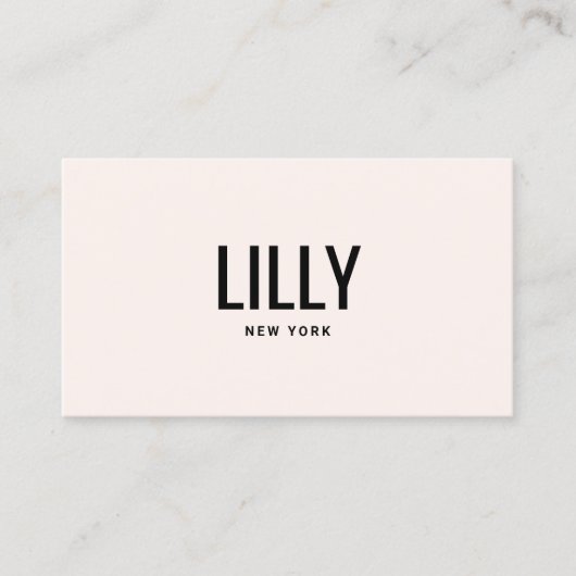 シンプル赤面モダンピンク美しいサロン 名刺 (正面)