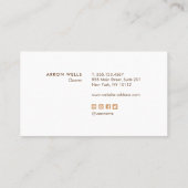 シンプル赤面モダンピンク美しいプロフェッショナル 紹介カード (裏面)