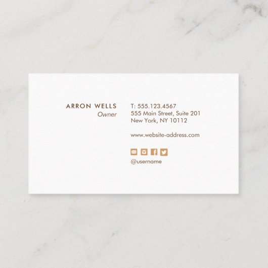 シンプル赤面モダンピンク美しいプロフェッショナル 紹介カード (裏面)