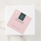 シンプル赤面モダンピンクyourロゴ フェイバータグ (インサイチュ)