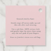 シンプル赤面モダンピンクyourロゴ フェイバータグ (裏面)