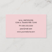 シンプル赤面手書き台本書道 名刺 (裏面)