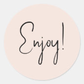 シンプル赤面楽しむ陽性 ラウンドシール (正面)