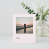 シンプル赤面淡い色のロマンチックな柔らかいベールのバラピンク セーブザデート (スタンド正面)