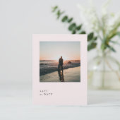 シンプル赤面淡い色のロマンチックな柔らかいベールのバラピンク セーブザデート (スタンド正面)