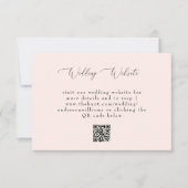 シンプル赤面結婚のQRコードWebサイト 出欠カード (正面)