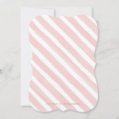 シンプル赤面蝶の女児シャワー  招待状 (裏面)