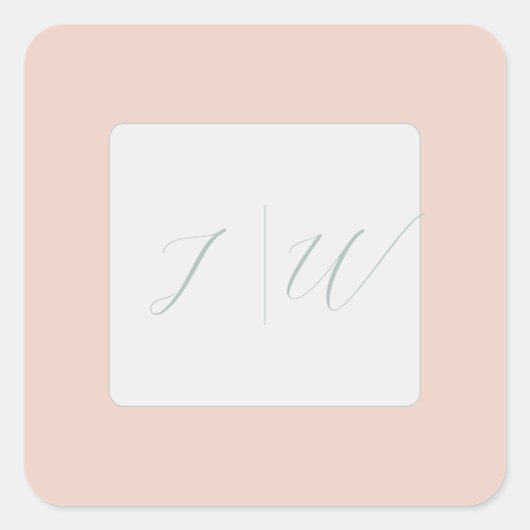 シンプル赤面 | Sage モダン 2結婚's スクエアシール (正面)