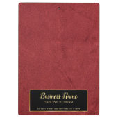 シンプル赤革 クリップボード (裏面)