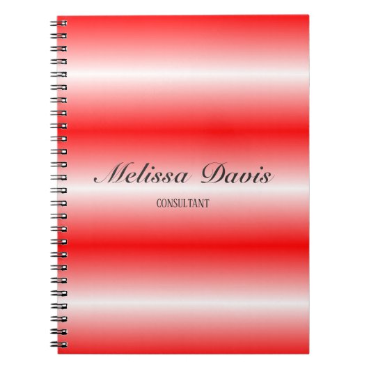 シンプル赤 ノートブック (正面)