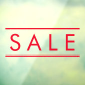 シンプル赤SALEストア割引プロモーション ウィンドウサイン (シート3)