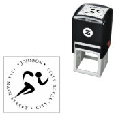 シンプル走アイコンの戻りラベル セルフインキングスタンプ (インサイチュ)