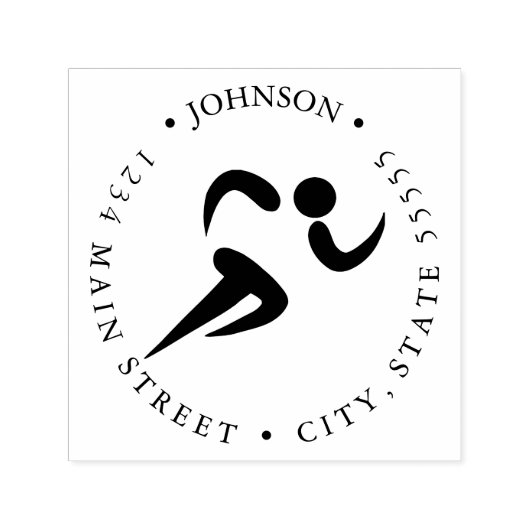 シンプル走アイコンの戻りラベル セルフインキングスタンプ (デザイン)