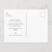 シンプル超音波おもしろいベビーシャワーありがとう ポストカード (裏面)