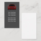 シンプル車の名刺（縦） 名刺 (正面/裏面)