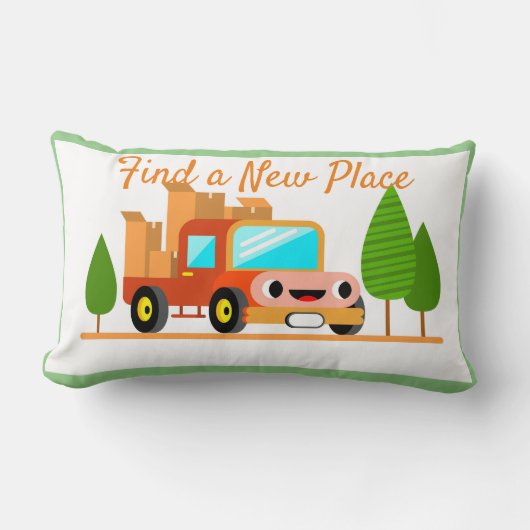 シンプル車の車の車輪の小さな車の腰枕 ランバークッション (正面)