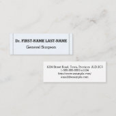 シンプル軍医総監 スキニー名刺 (正面/裏面)