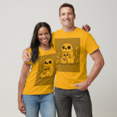 シンプル輪郭と形状パンダデザイン Tシャツ (ユニセックス)