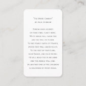 シンプル追悼写真悔やみや弔慰記念祈りの言葉カード 名刺 (裏面)