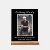 シンプル追悼写真悔やみや弔慰記念 アクリルサイン (正面)