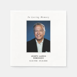 シンプル追悼写真悔やみや弔慰記念 スタンダードカクテルナプキン